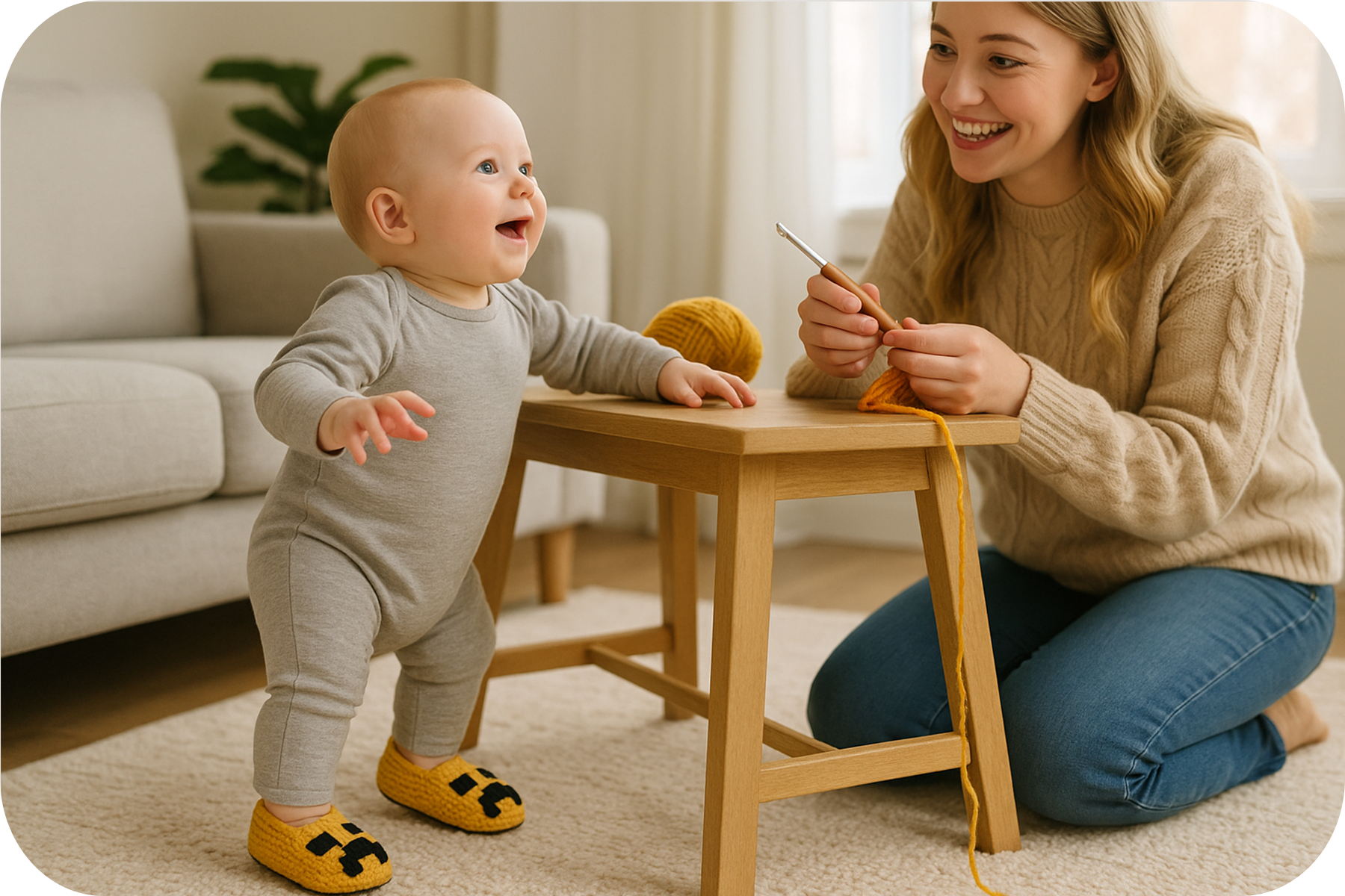 Crochet Minecraft Creeper Slippers Kit – DIY Gift Set for Beginners