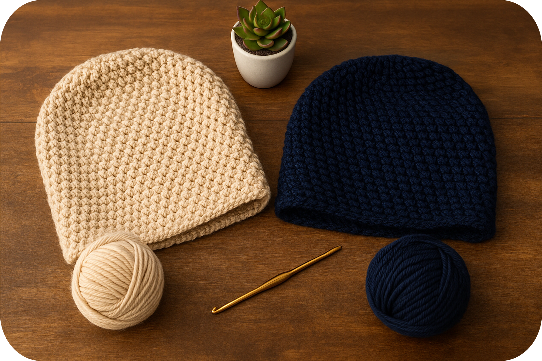 Crochet Cozy Hat Kit